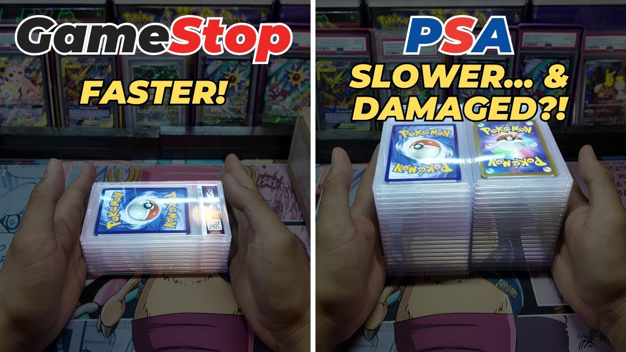 GameStop против PSA: что БЫСТРЕЕ? (Мои 49 карт и результаты!)