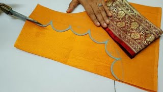 Paithani Saree Blouse Back Neck Design Cutting And Sching Back Neck Blouse Design Blouse