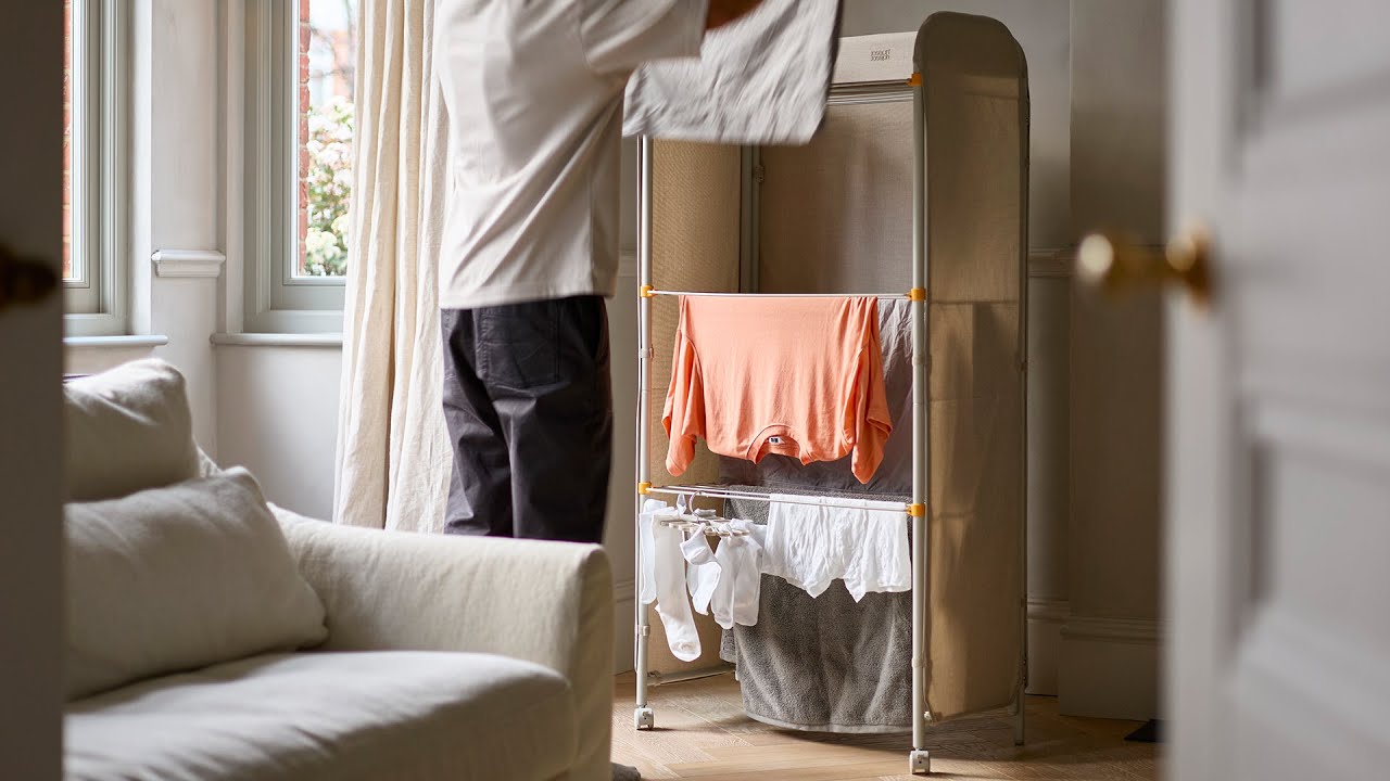 Joseph Joseph Eclipse™ 3-tier Ecru Clothes Airer with Screen | 50055