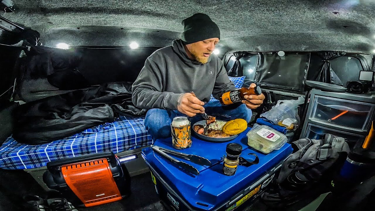 Spicy Water & A Saucy Steak Solo Truck Camping Mindovermetal English