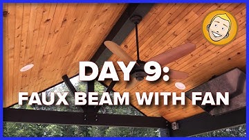 How to BUILD A RAMADA OR PAVILION - DIY (Part 9 - Faux Beam with Fan) | Backyard projects