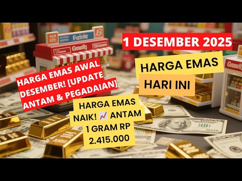 Harga Emas Terkini 1 Desember 2025: ANTAM Di Logam Mulia & UBS atau Galeri24 Lebih Menguntungkan?