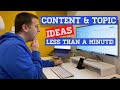 How To Find 1000+ Blog Post Ideas In Less Than a Minute #SHORTS