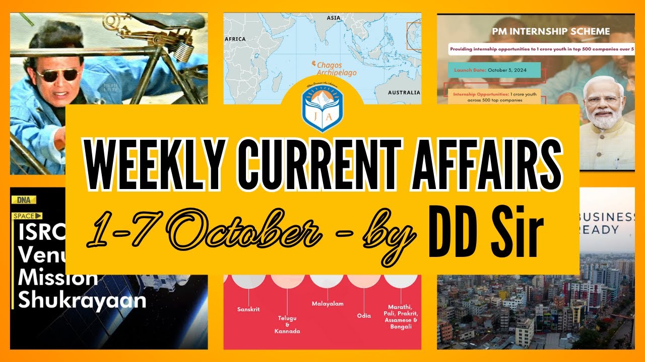 Top 10 Current Affairs 1-7 Oct | DD Sir Explains | Free PDF on Telegram 