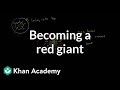 Becoming a red giant | Stars, black holes and galaxies | Cosmology & Astronomy | Khan Academy