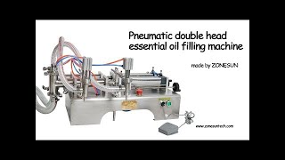 How to use the 10 300ml pneumatic double head liquid filling machine