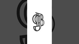 Lettering Gb Bg G B Monogram Typography Logo