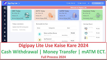 How to Use Digipay Lite 2024 | digipay lite use kaise kare | cash Withdrawal | Money Transfer #csc