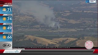 Crews battle grass fire in Windsor