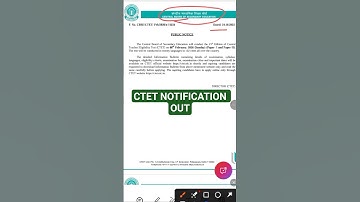 Ctet 2026 Notification out | ctet exam Official Notice released #exam #ctet #ctetexam #ctet2026