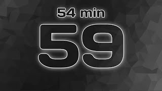 55 minute (3300 second) Countdown Timer - Silent - Carbon grey polygon