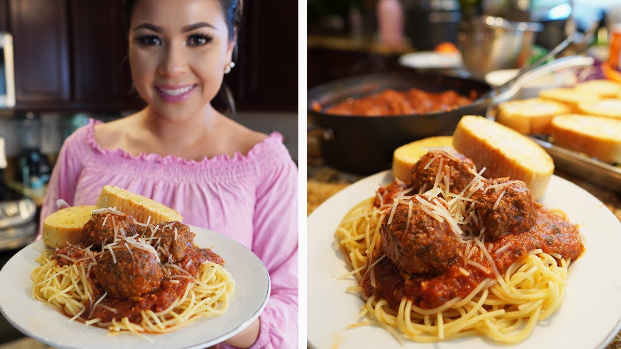 HOW TO MAKE SPAGHETTI AND MEATBALLS WITH HOMEMADE MARINARA SAUCE - YouTube