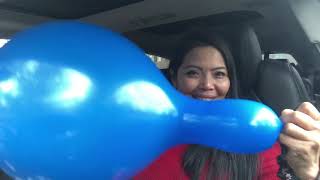 Blowing And Popping Balloon Inside The Car