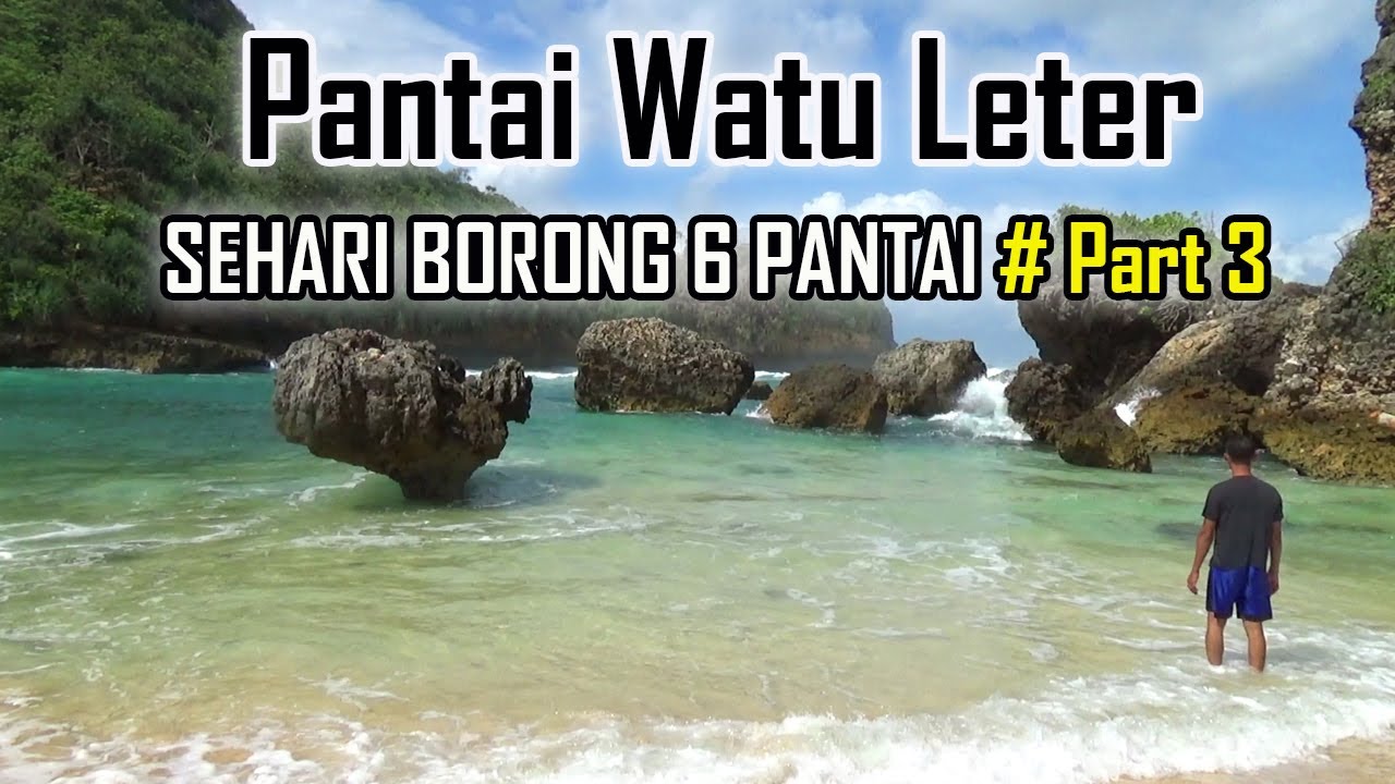 Pantai  Watu Leter Pantai  di Malang  yang  Bagus  YouTube