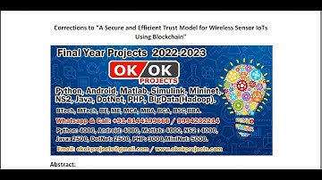 Corrections to “A Secure and Efficient Trust Model for Wireless Sensor IoTs Using Blockchain”