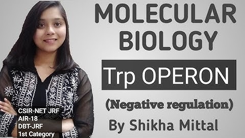 Tryptophan Operon - MOLECULAR BIOLOGY CSIR-NET JRF LIFESCIENCE