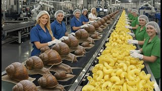 Inside a Modern Snail-to-Microne Factory: From Nature to Golden Pasta (The Whole Process)