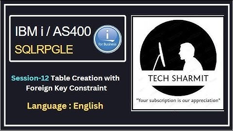 Foreign Key  constraint in db2  | sqlrpgle in as400 |  sqlrpgle in ibmi | sqlrpgle | ibmi  training