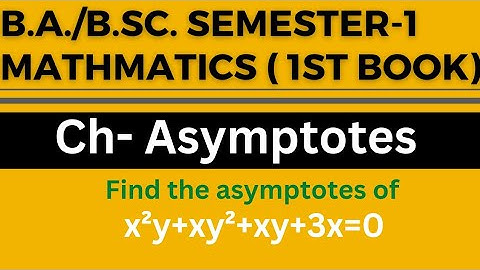 Find all the asymptotes of x^2y+xy^2+xy+3x=0