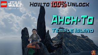 How to 100% Ahch-To - Temple Island.  LEGO: Starwars The Skywalker Saga. All Collectibles. screenshot 4