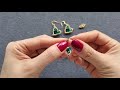 DIY简单耳环，How to make simple crystal earring DIY