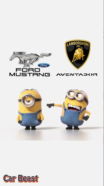 Lamborghini Aventador VS Ford Mustang Tiktok Compilation minions style#shorts #lamborghini #mustang