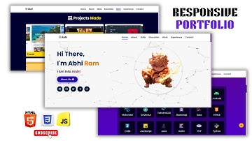 How to Make a Responsive Modern Portfolio Website | Html CSS JS Beginners To Advanced Full Tutorial