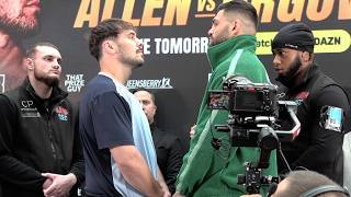 Dave Allen vs Filip Hrgovic • FULL WEIGH IN &amp; FACE OFF | DAZN Boxing