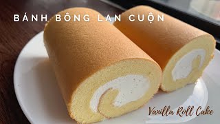Cách Làm Bánh Bông Lan Cuộn Vanilla Cake Roll Recipe