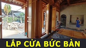 Lắp cửa bức bàn gỗ Dâu || NHÀ GỖ 3 GIAN | 0977 61 2636