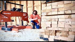 CUTTING 150 2x4’s ON THE SMALLEST WOODMIZER SAWMILL (WOODMIZER LX25)