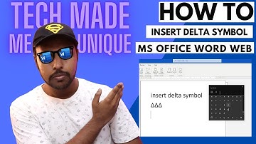 how to insert delta symbol in ms office word web