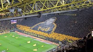 Borussia Dortmund vs VfL Bochum am 28. Januar 2024 - Choreo zu Ehren an Marcel! R.I.P.!