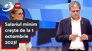 Salariul minim crește de la 1 octombrie 2023! Ministrul Marcel Boloș a anuțat cât vor primi românii