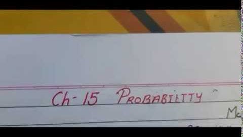 Std10 Mathematics "Probability-Part1" Video 1