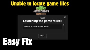 Minecraft "Unable to locate game files" Fix