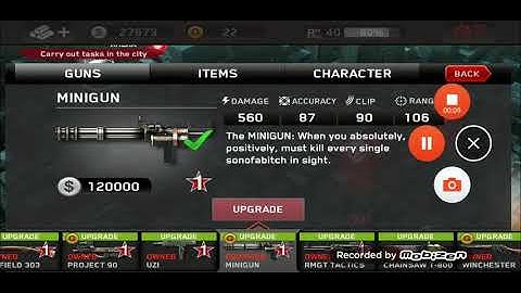 Dead Trigger Minigun All Weapons Kill Zombies Kill Counter
