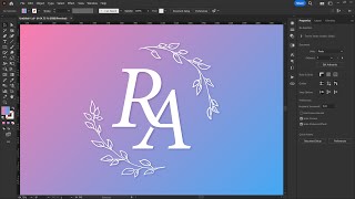 สอนกราฟฟิก ep_63 - การออกแบบโลโก้ตัวอักษร แนวงานแต่ง ด้วยโปรแกรม Adobe Illustrator cc