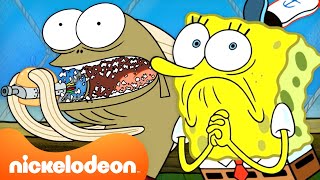Every Dissatisfied Krusty Krab Customer For 1 HOUR!  SpongeBob Marathon | Nicktoons