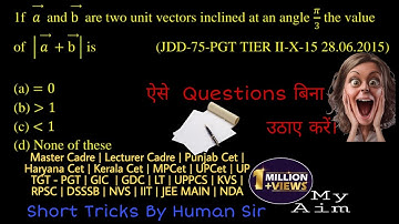 VECTORS short tricks for IIT-JEE, MCA , NDA, PGT, TGT, KVS, DSSSB, NVS MATHS #shorts