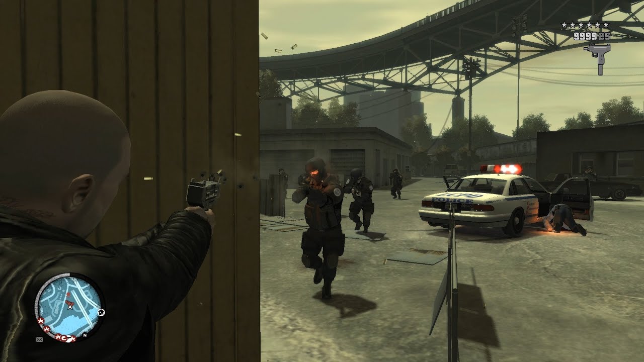 GTA IV TLAD Epic 6 Star Wanted Level Police Shootout Escape YouTube 