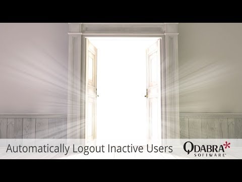 Automatically Logout Inactive Users: Qdabra Webinar 2019-06-20