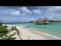 The Nautilus Maldives - morning beach walk for breakfast.