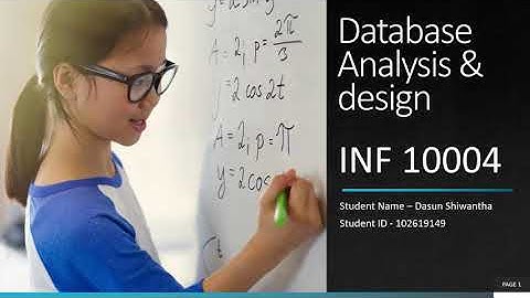 Database Analysis & design