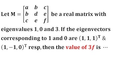 eigenvalues and eigenvectors Gate 2016 Linear Algebra University Entrance Exam