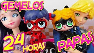 GEMELOS: 24 horas siendo papás | Marinette y Adrien