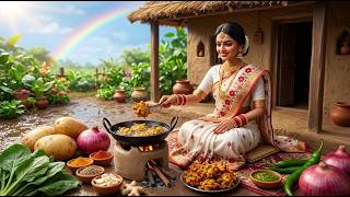 Miniature Doll Makes Crispy Pakoras &amp; Milk Tea | Tiny food cooking ASMR
