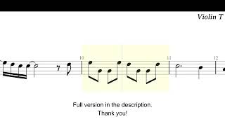 Lullaby Колыбельная Violin Sheet