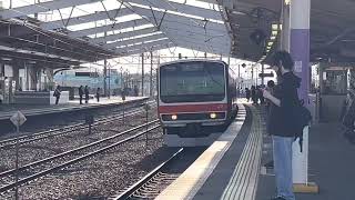 JR武蔵野線 E231系0番台 MU43編成 各停東京行き 入線シーン@新座駅