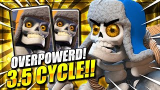 OVERWHELM ANY OPPONENT!! NEW 3.5 GIANT SKELETON CYCLE DECK!! Clash Royale Giant Skeleton Deck